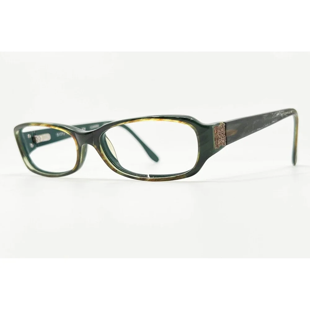 BCBGMAXAZRIA Eyeglasses Womens Green Carrie Butterfly Detail 51-15-130